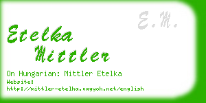 etelka mittler business card